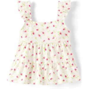 imageThe Childrens Place Girls Sleeveless Knit TopsSimply White Tiered