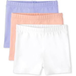 imageand Toddler Assorted Cartwheel ShortsPeachPurpleWhite 3pack