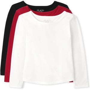 imageThe Childrens Place Girls Long Sleeve Basic Layering Tees