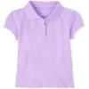imageThe Childrens Place babygirls And Toddler Short Sleeve Ruffle Pique PoloPurple