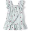 imageThe Childrens Place Baby Girls and Newborn Ruffle Dressy DressBlue Cherry
