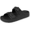 imageThe Childrens Place Boys Boys Everyday Slip on Double Buckle Slide SandalsBlack