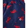 imageThe Childrens Place Boys Short Sleeve Rashguard and Swim Trunk 2piece SetLobsters