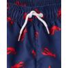imageThe Childrens Place Boys Short Sleeve Rashguard and Swim Trunk 2piece SetLobsters