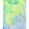 imageThe Childrens Place Boys Short Sleeve Rashguard and Swim Trunk 2piece SetTie Dye Yellow