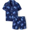 imageThe Childrens Place Baby Boys And Toddler Gauze Short Sleeve Shirt and Shorts 2 Piece OutfitTidal Crabs