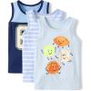 imageThe Childrens Place Baby Boys and Toddler Assorted Tank TopVarsity Blue 3pack