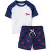 imageThe Childrens Place Baby Boys and Toddler Short Sleeve Rashguard and BottomsLobsters