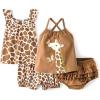 imageThe Childrens Place Baby Girls And Newborn Summer Playwear 4 Piece SetGiraffe 4 Pc