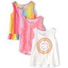 imageThe Childrens Place Baby Girls Toddler Girls Everyday Tank TopsRainbow 3pack
