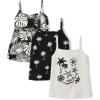 imageThe Childrens Place Baby Girls and Toddler Strappy Summer Tank TopsBlack Tropical 3pack