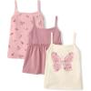 imageThe Childrens Place Baby Girls and Toddler Strappy Summer Tank TopsButterflies 3pack