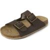 imageThe Childrens Place Boys Boys Casual Slip on Double Buckle Slide SandalsBrown