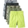 imageThe Childrens Place Boys Quick Dry Mesh Basketball ShortsGreen 5pack