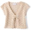 imageThe Childrens Place Girls Short Sleeve Sweater ShrugCrochet Frappe