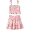 imageThe Childrens Place Girls Smocked Top and Skirt 2 Piece SetNectar Pink