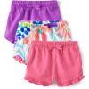 imageThe Childrens Place babygirls And Newborn Cotton Pull on Everyday ShortsSummer Purple 3pack