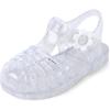 imageThe Childrens Place girls And Toddler Girls Jelly Fisherman SandalsSandalClear Silver Glitter