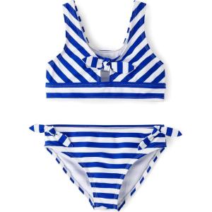 imageThe Childrens Place Girls 2piece Bikini SwimsuitRenew Blue Stripe